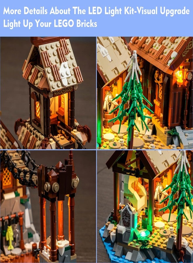 فونادو مجموعة إضاءة LED من VONADO متوافقة مع مجموعة بناء Lego Viking Village 21343، ملحقات مجموعة إضاءة إبداعية مع جهاز تحكم عن بعد متوافقة مع مجموعة بناء Lego 21343 (أضواء فقط، بدون نماذج) - Image 3