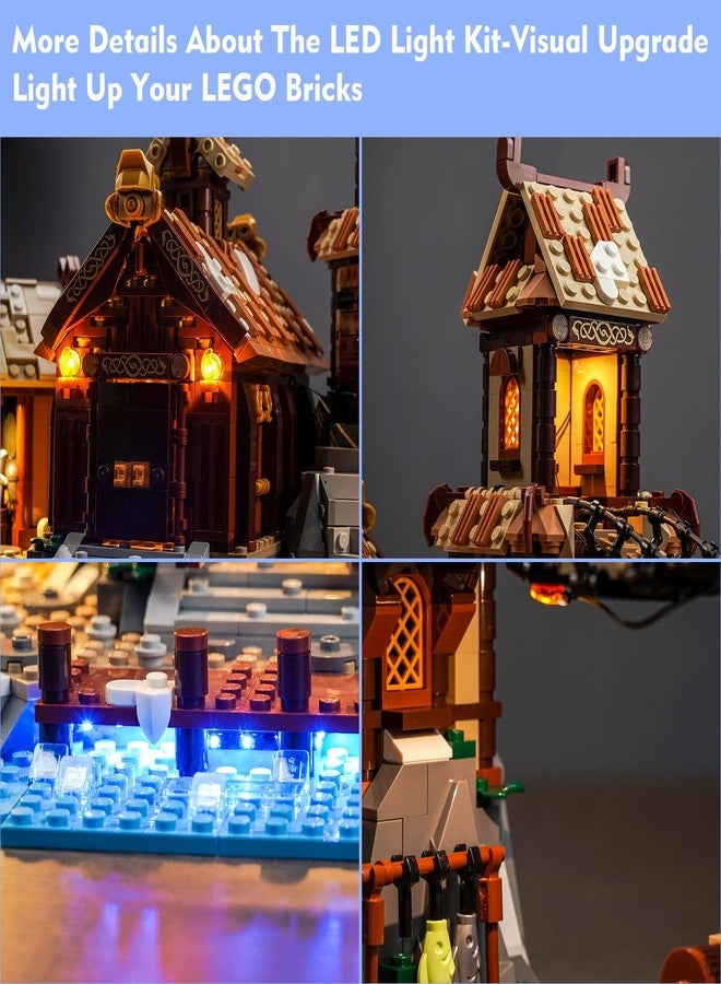 فونادو مجموعة إضاءة LED من VONADO متوافقة مع مجموعة بناء Lego Viking Village 21343، ملحقات مجموعة إضاءة إبداعية مع جهاز تحكم عن بعد متوافقة مع مجموعة بناء Lego 21343 (أضواء فقط، بدون نماذج) - Image 2