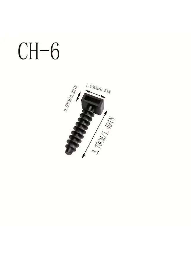 100PCS CH 8 Heavy Duty Screw Mount Cable Tie Holders With Pre Drilled Holes For Secure Wire Management - Image 3