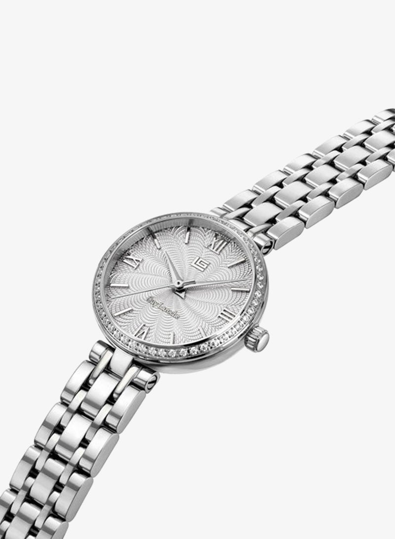 Guy Laroche Megan White Dial Stainless Steel Bracelet Analog Watch for Women, 24mm - Image 2