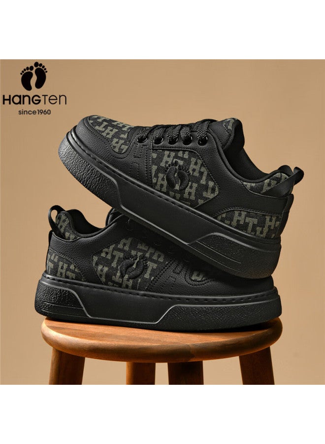 Hang Ten Men's Spring New Trendy Skate Shoes Fashion Sports Shoes Versatile Comfortable Casual College Style White Shoes For Men - Image 1