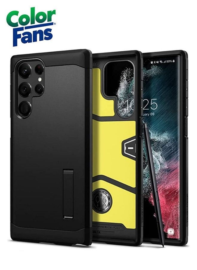 Color Fans - Galaxy S22 Ultra 5G Case Tough Armor - Black - Image 1
