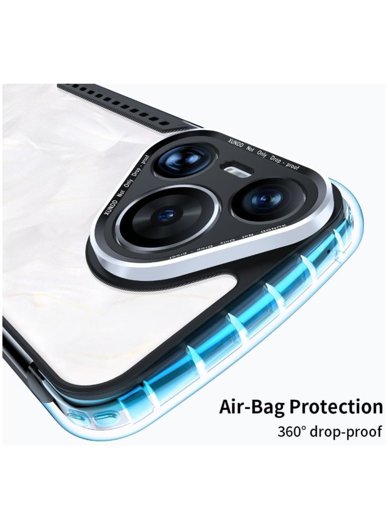 general Jarttarn Case for Huawei Pura 70 Ultra (2024),Airbag Anti-Fall Shockproof Anti-Fingerprint Phone Case,Ultra-Thin Protective Cover with Cooling Vent (Black) - Image 2