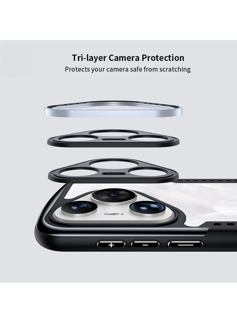 general Jarttarn Case for Huawei Pura 70 Ultra (2024),Airbag Anti-Fall Shockproof Anti-Fingerprint Phone Case,Ultra-Thin Protective Cover with Cooling Vent (Black) - Image 4