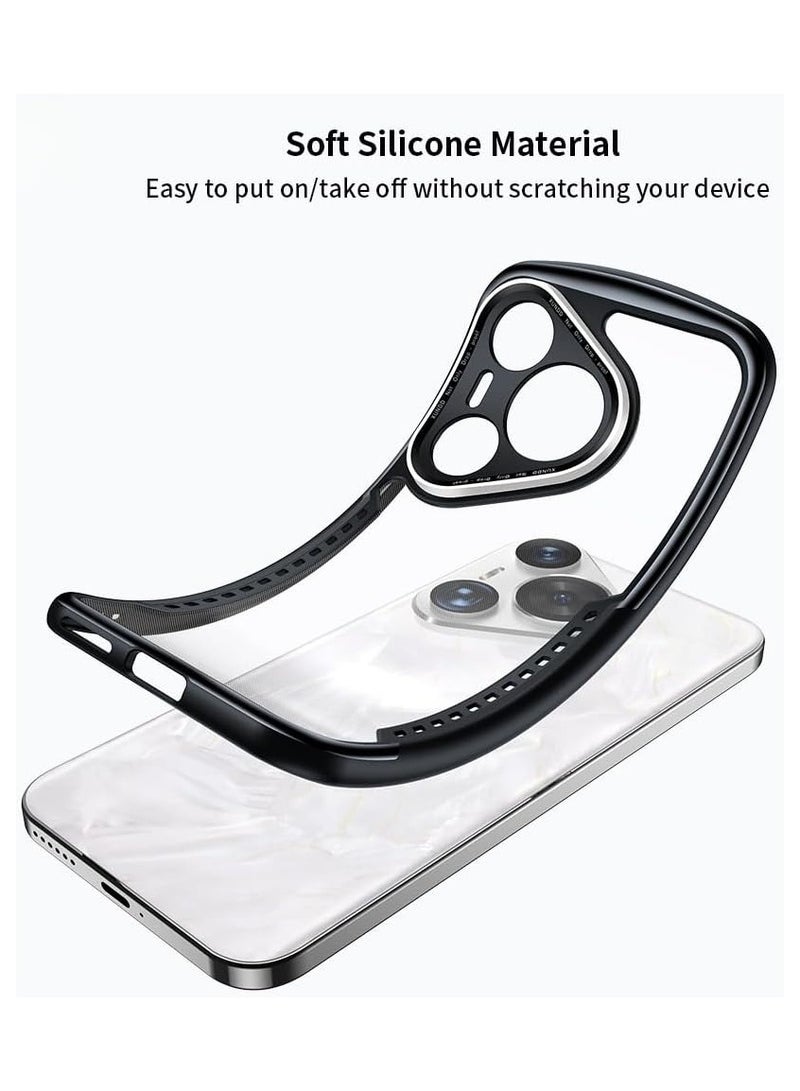 general Jarttarn Case for Huawei Pura 70 Ultra (2024),Airbag Anti-Fall Shockproof Anti-Fingerprint Phone Case,Ultra-Thin Protective Cover with Cooling Vent (Black) - Image 5