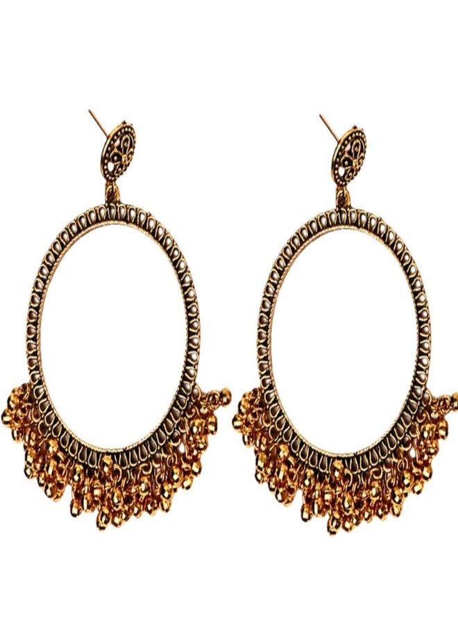 IRIKA Pack of 1 Round Jhumka Bezel for Resin Jewelry – 2 Inch Gold Plated | Anti-Tarnish, Made in India | Earring Frame for DIY Craft - Image 1