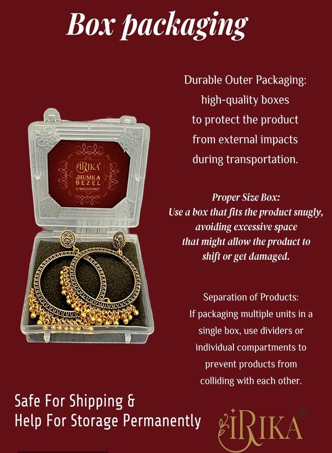 IRIKA Pack of 1 Round Jhumka Bezel for Resin Jewelry – 2 Inch Gold Plated | Anti-Tarnish, Made in India | Earring Frame for DIY Craft - Image 3