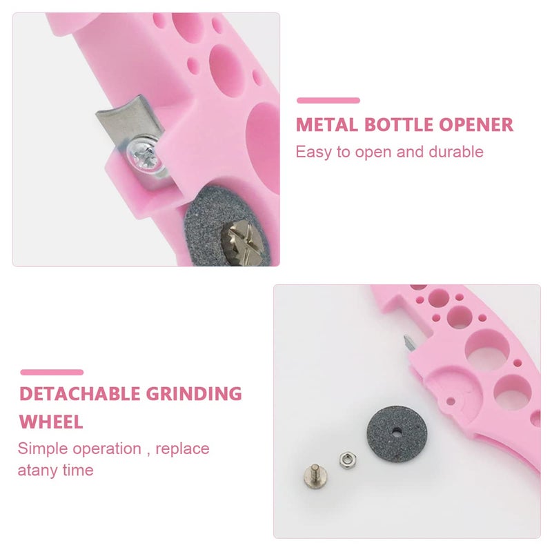 HASTHIP ® Ampule Cutter with 5 Replaceable Grinding Wheels, Ampoule Cutter for Doctors, Glass Bottle Cutter, Ampule Breaker, Suitable for Home Daily or Medical Use, Cut The Ampoule (Pink) - Image 5