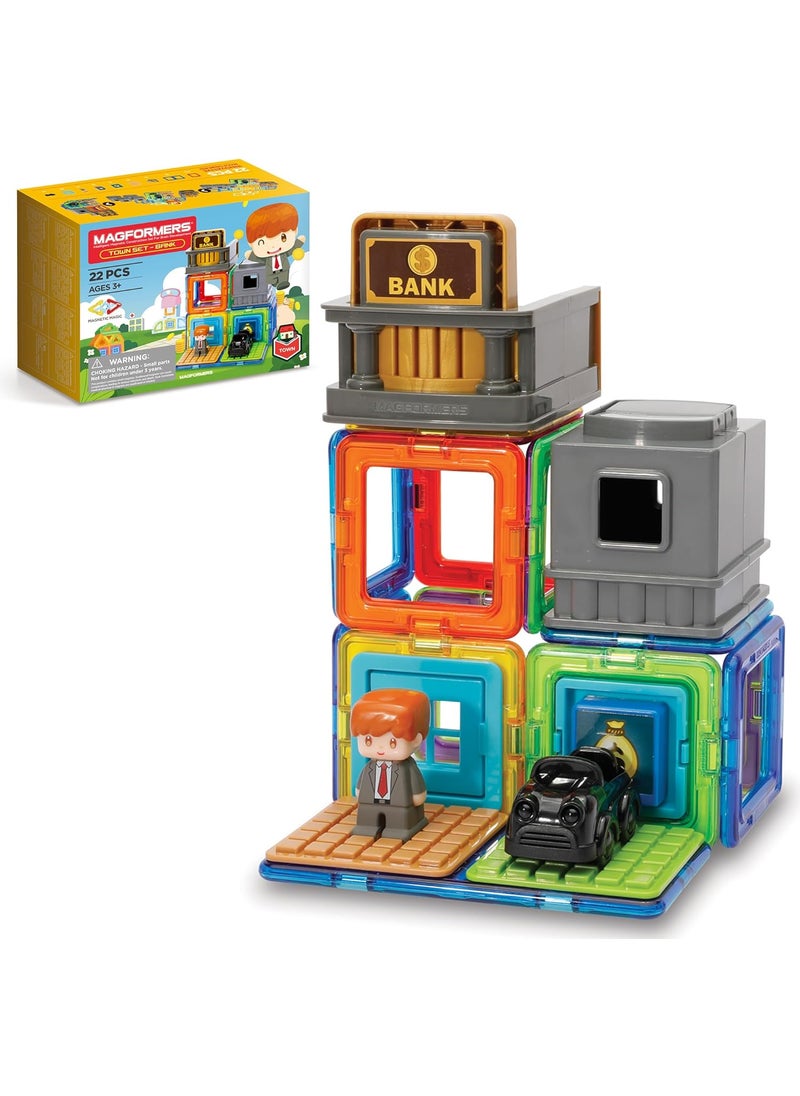 Magformers Magformers  Bank Set Multicolor Magnetic Building Tiles Blocks  Educational Magnetic Building STEM Toy  - Image 1