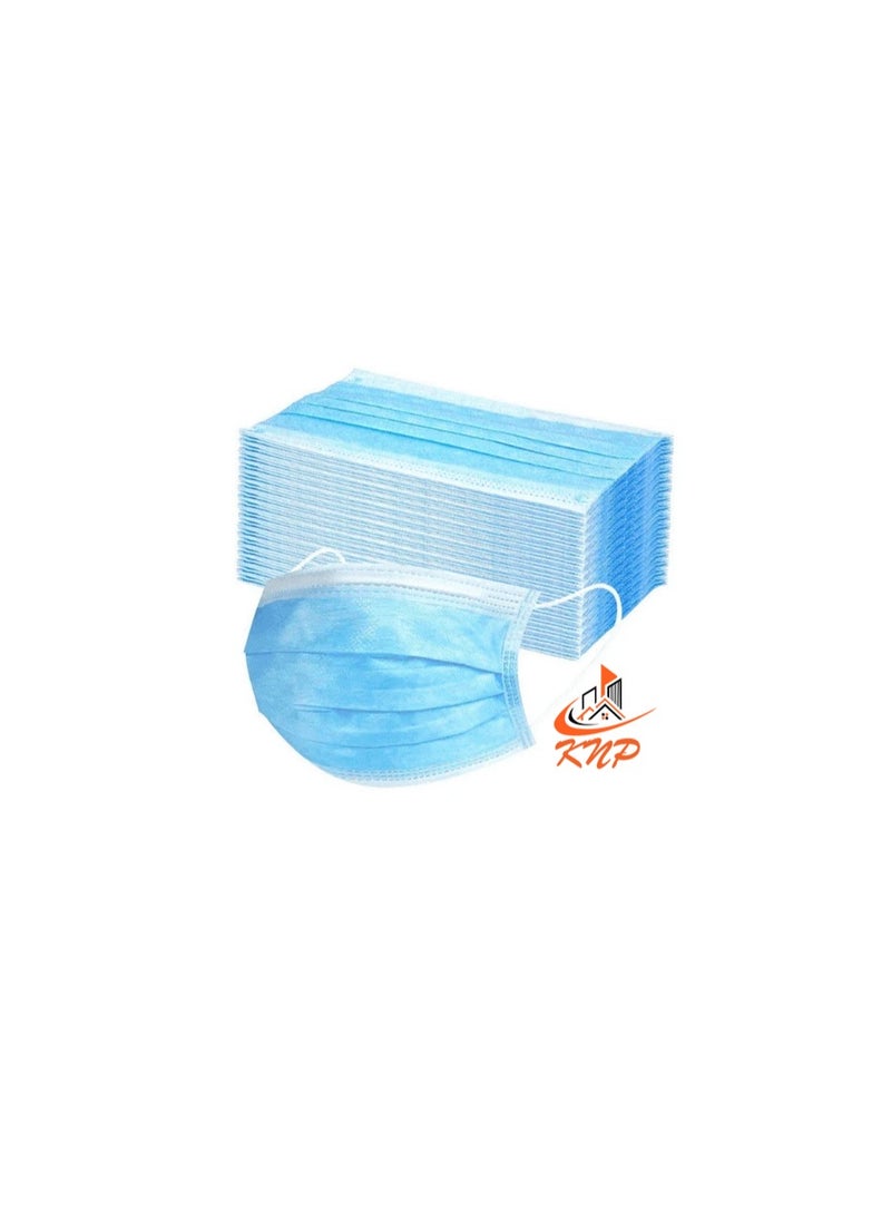 KNP - KNP Disposable 3-Ply Face Mask (Box of 50, Blue) - Image 1