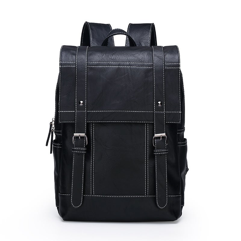 Men'S Bag Men'S Backpack 2019 New Fashionable Men'S Backpack Student'S Schoolbag Large Capacity Travel Bag Retro Bag - Image 1