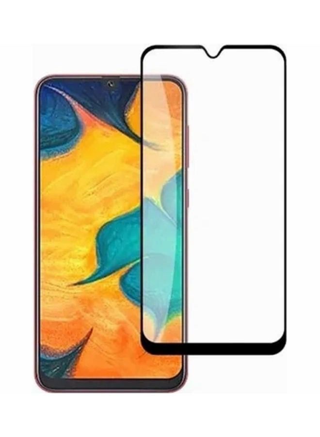 واقي شاشة من الزجاج المقوى 9D لهاتف سامسونج جالاكسي A30 أسود / شفاف