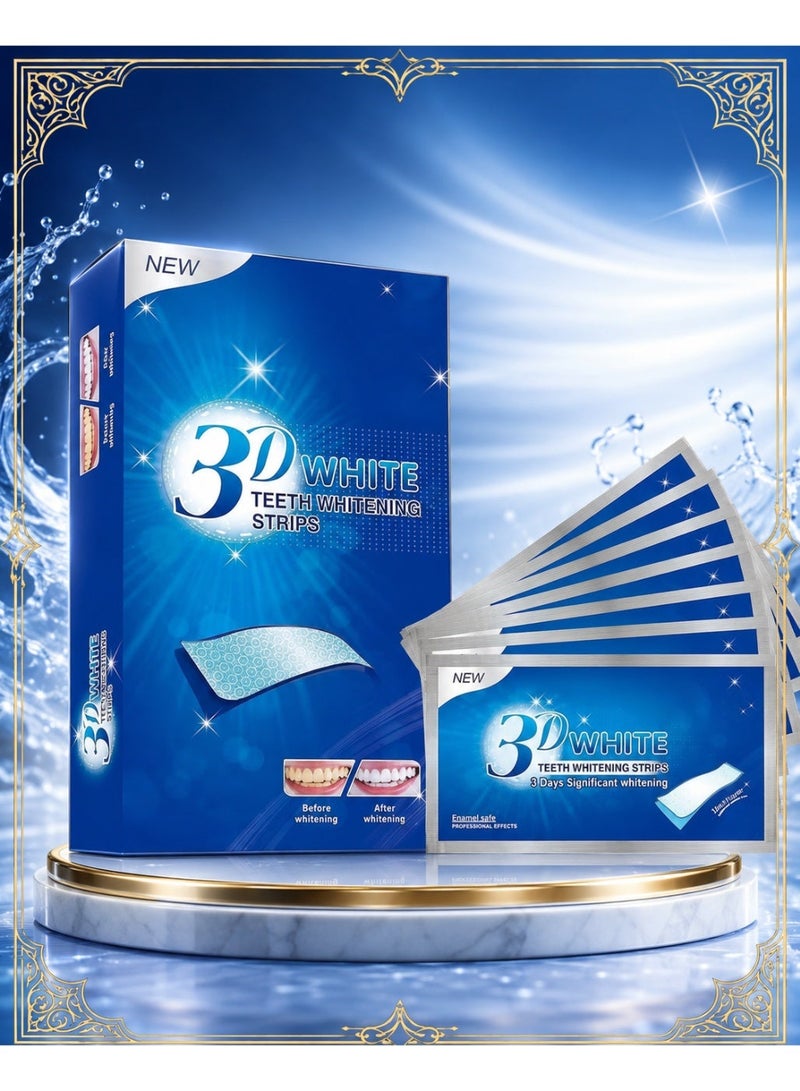 Kormesic 14 قطعة 3D تنظيف الأسنان وتبييض الشرائط واضحة - Image 1