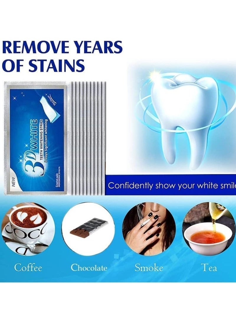 Kormesic 14 قطعة 3D تنظيف الأسنان وتبييض الشرائط واضحة - Image 3