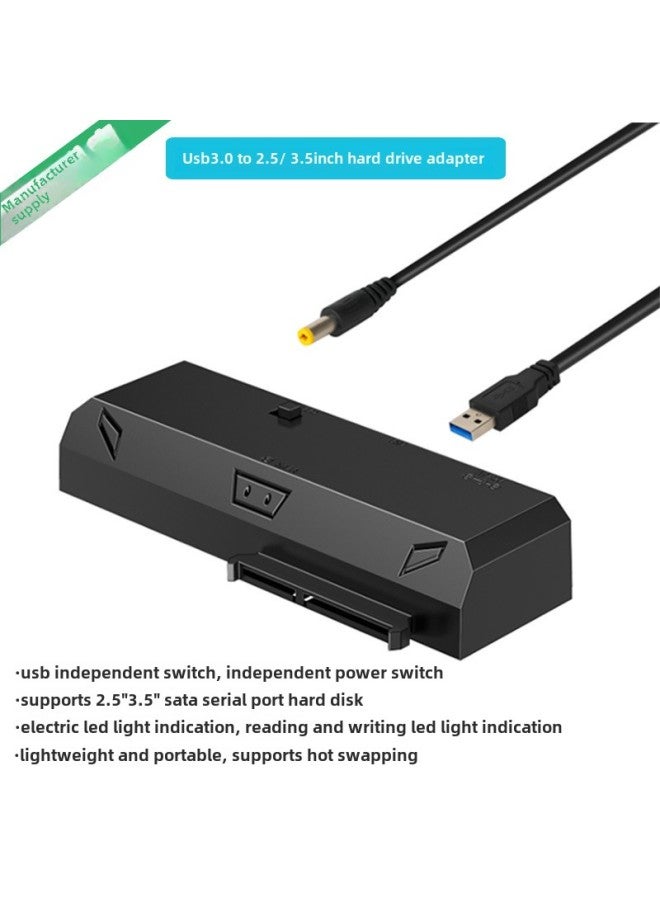 USB3.0 To SATA Easy Drive Line Hard Disk Cable Converter 2.5/3.5 Solid State Mechanical Hard Disk-Color:European Regulations - Image 1