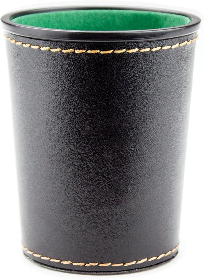 بريبيلي Felt-Lined Synthetic Leather Dice Cup by 4x3x3 in - Image 1