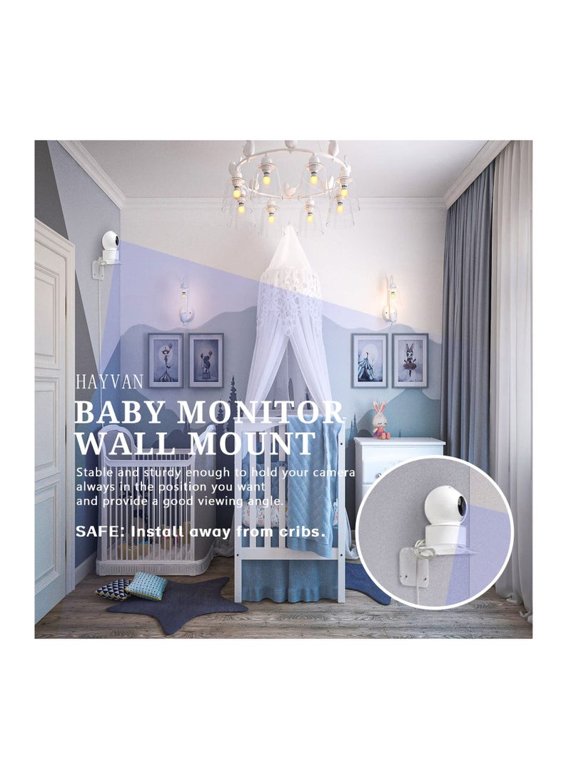 Anmi 3 Pcs Acrylic Small Floating Wall Shelf for Security Cameras, Baby Monitors, Speakers, Plants&More, Universal Small Wall Shelf (Clear ) - Image 3