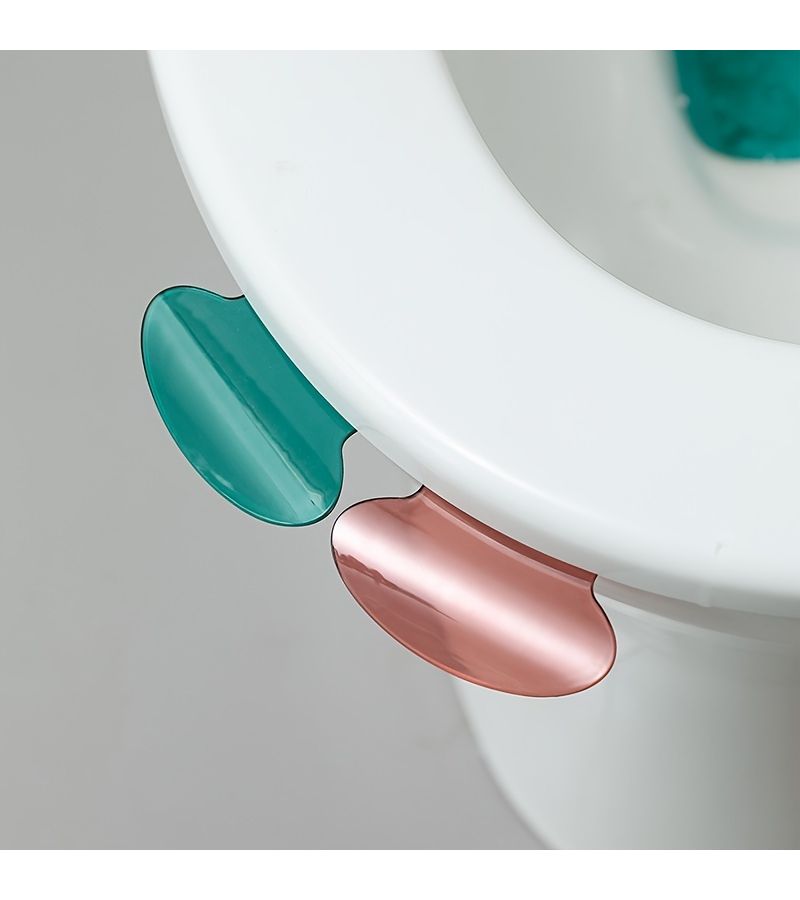 2pcs White Toilet Seat Lifter Handle Toilet Cover Handle Avoid Touching Maintain Hand Hygiene - Image 3
