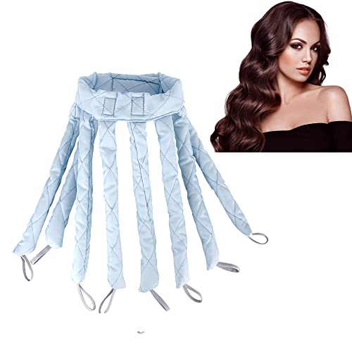 Tirdkid Sleeping Headband Heatless Curling Iron Blue Ceramic Heater Surface Adjustable Velcro Headband Upgraded Eight Claw Design for Heatless Curls 1 Count Pack of 1 - Image 2