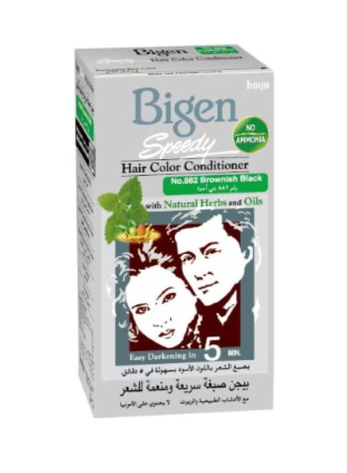 Bigen Speedy Hair Colour Conditioner 882 Brownish Black