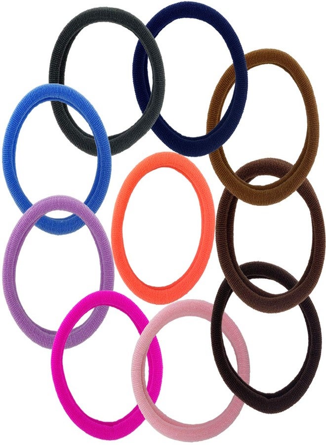 BETITETO Thick Hair Ties, BETITETO 20 Pieces Seamless Ponytail Holders Scrunchies Women Cotton Stretch Hair Elastics for Thick Heavy or Curly Hair (Upgrade Multicolor Large Size - 7cm) - Image 4