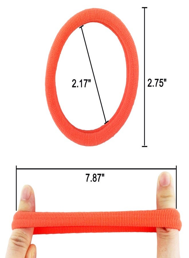 BETITETO Thick Hair Ties, BETITETO 20 Pieces Seamless Ponytail Holders Scrunchies Women Cotton Stretch Hair Elastics for Thick Heavy or Curly Hair (Upgrade Multicolor Large Size - 7cm) - Image 5