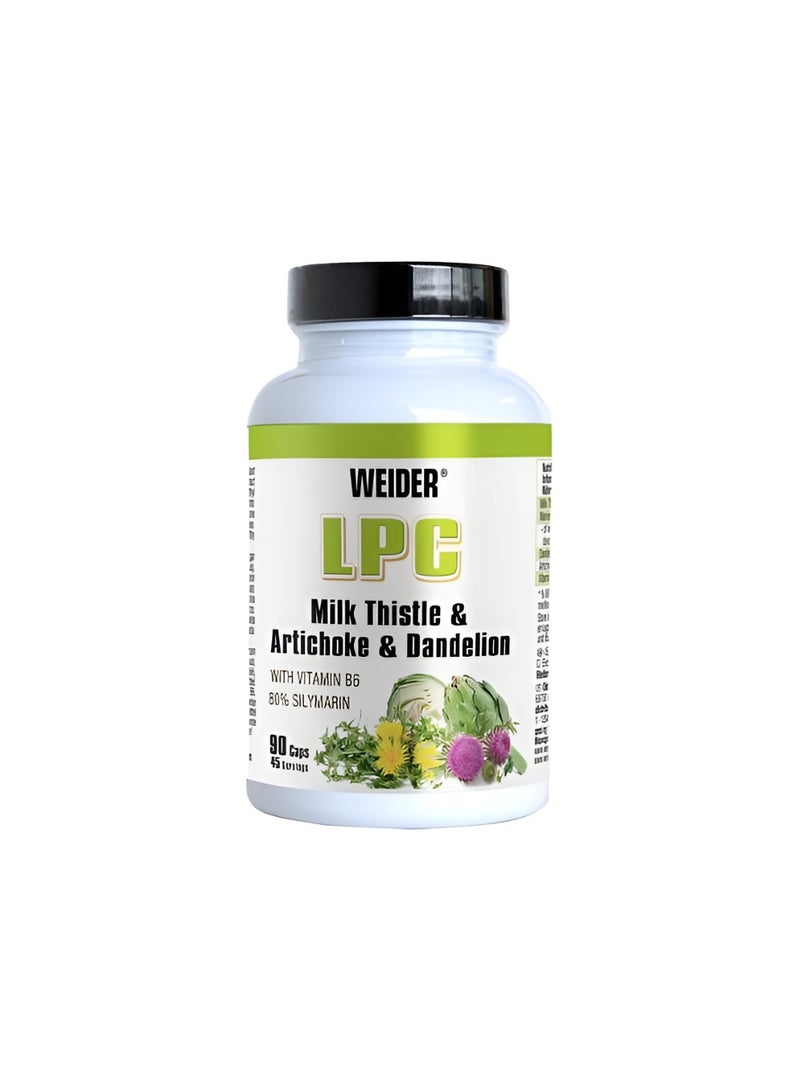 Weider, LPC, Milk Thistle & Artichoke & Dandelion, 90 Caps, 45 Servings