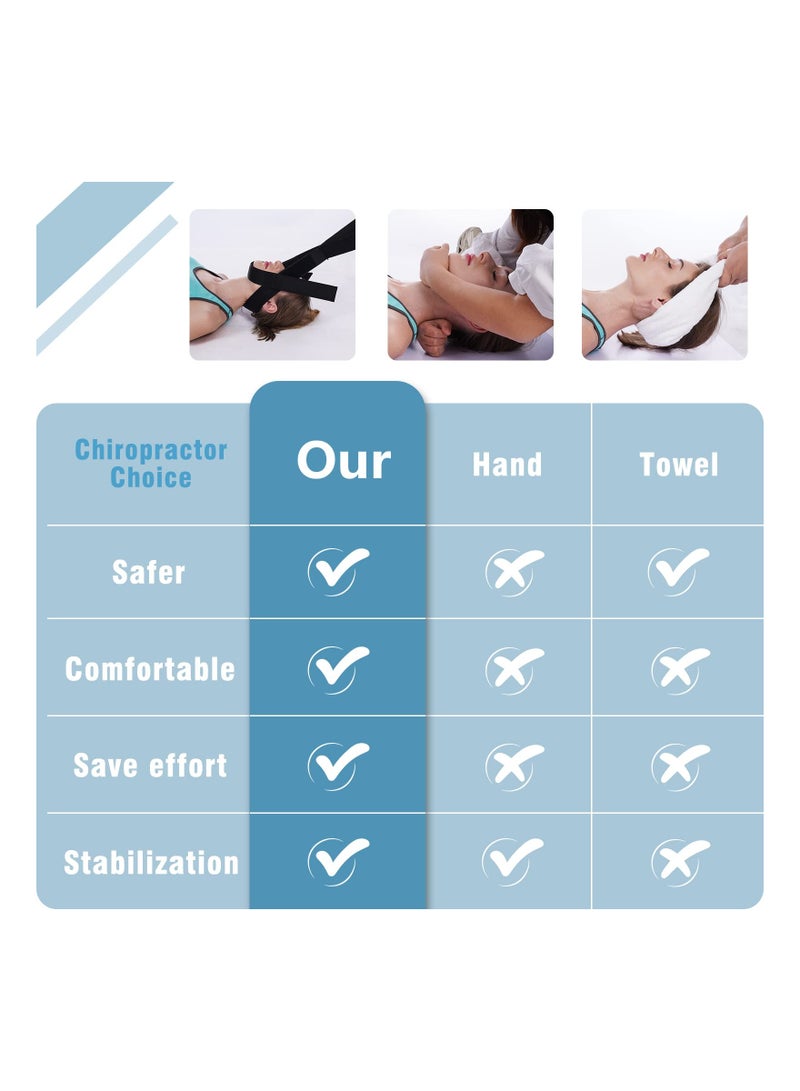 Cervical Neck Traction Device with Chin Strap - Neck Stretcher Strap for Chiropractic Decompression and Pain Relief, Ideal for Physical Therapy and Neck Decompression Aid. - Image 2
