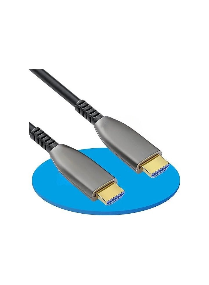 8K Hybrid Optical HDMI 2.1 Cable – 40M Ultra High-Speed – Supports 8K@60Hz, 4K@120Hz, HDCP 2.2 – Gray 