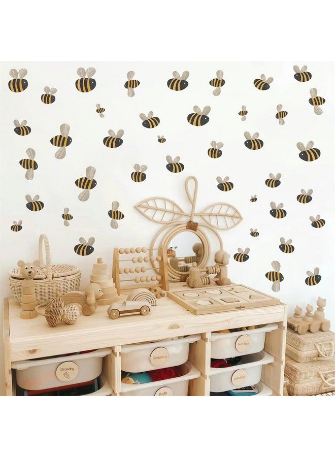 THEYGE Cute Boho Bee Wall Stickers - Watercolor Bumble Bees, Small Cartoon Bees, Retro Yellow for Nursery & Kid Room Decor - Image 4