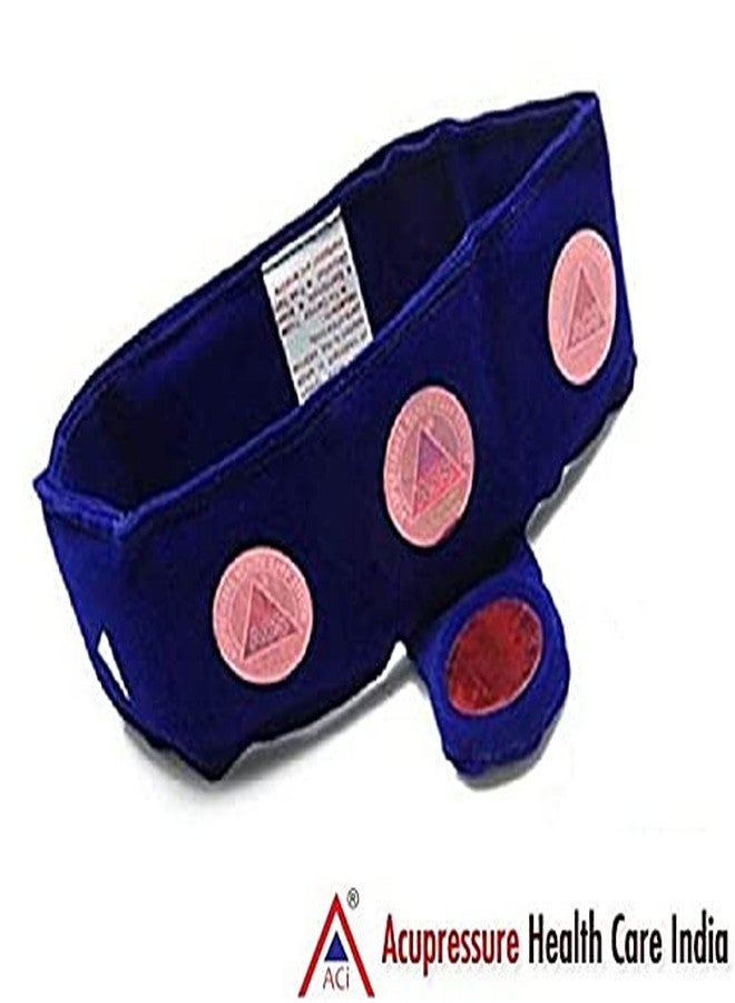 اسي حزام ACi للعلاج المغناطيسي للرقبة/الرقبة، لعلاج التهاب الفقرات العنقية وآلام الرقبة والكتف (مجموعة من قطعة واحدة) + مجموعة حلقات سوجوك للضغط الإبري (5 قطع) - مقاس موحد للجميع - مخمل أزرق - Image 3