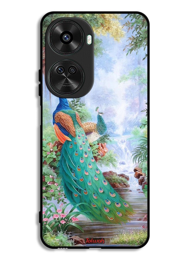 Tolwak Huawei nova 12 SE Protective Case Cover Peacocks - Image 1