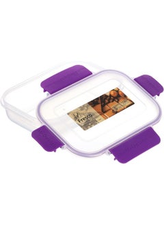 m-design 600ml Food Container Clear with Purple Clips  - Image 2