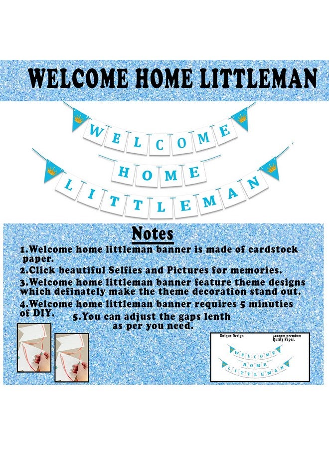 Party Propz Welcome Home Baby Decoration-54Pcs Combo Baby Boy Welcome Home Fringe Curtain Decoration Kit|Baby Welcome Home Decoration Kit|Welcome Baby Boy Decoration Kit - Image 4