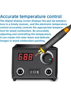 Generic FIRElood Wood Burning Tool, Wood Burner kit Pen 25~750℃, Wood Burning kit with Digital Thermometer Temperature Adjustable Temperature, 2 pyrographic Wood Burning pens, 23 Wood Burning Pen Tips  - Image 2