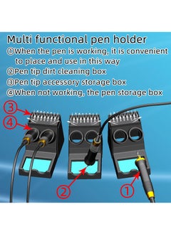 Generic FIRElood Wood Burning Tool, Wood Burner kit Pen 25~750℃, Wood Burning kit with Digital Thermometer Temperature Adjustable Temperature, 2 pyrographic Wood Burning pens, 23 Wood Burning Pen Tips  - Image 5
