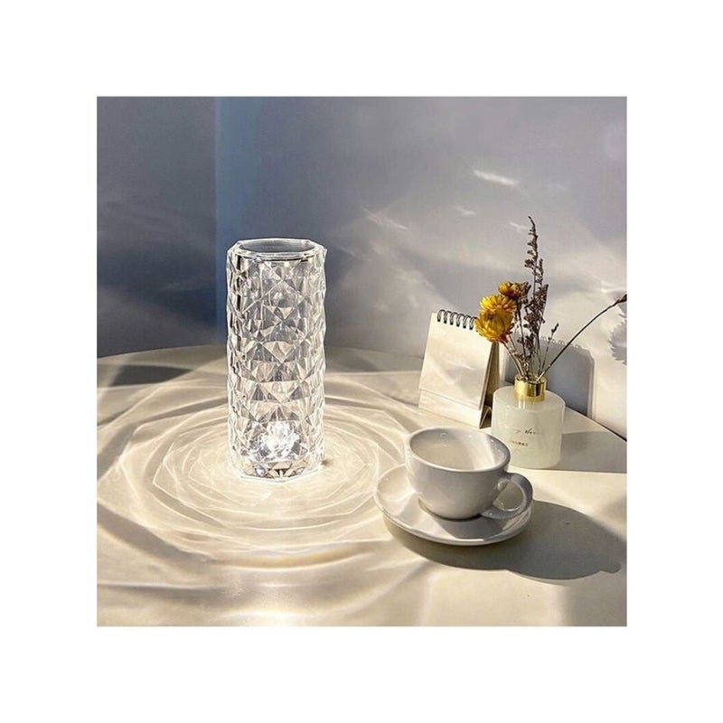 aaaRose Diamond مصباح طاولة شحن USB أبيض 21 × 9 × 9 سم - Image 1