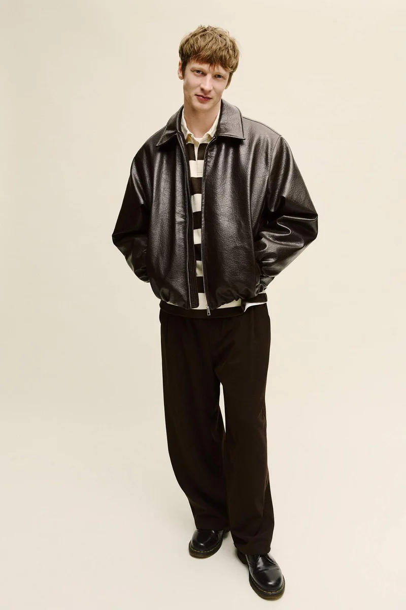 DeFacto Boxy Fit Faux Leather Jacket