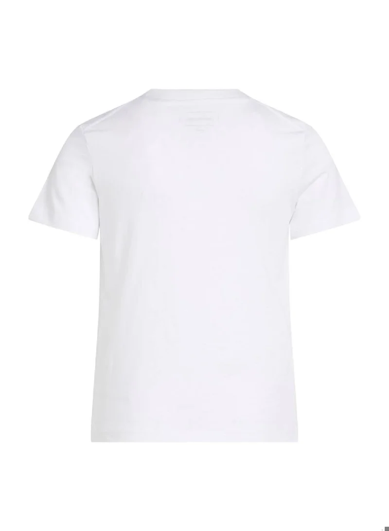 Calvin Klein Jeans Kids' Logo T-Shirt - Cotton, White