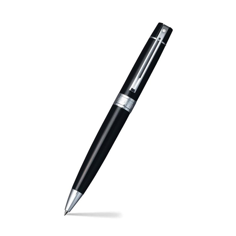 SHEAFFER Pen Sheaffer 300 E9312 Glossy Black With Chrome Plated Trims Bp With A5 Notebook In Black Giftbox - Image 3
