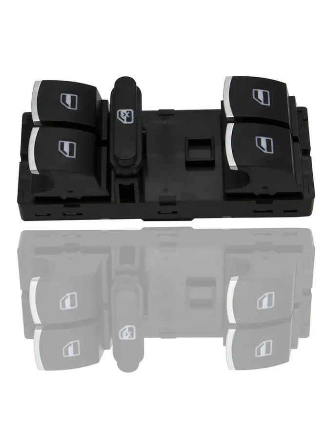 Black Electroplating 5 Terminals 12V DC Power Window Master Control Switch For Driver Side Door For 2005 2014 Volkswagen CC Golf Jetta Passat Tiguan Rabbit Replacement Without Battery - Image 4