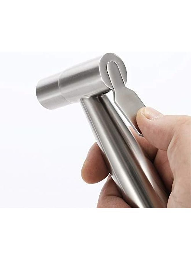 فوهة بيديه محمولة من الفولاذ المقاوم للصدأ الأسود الملمس، مثبتة على الحائط، مجموعة دش للنظافة الشخصية - Image 4