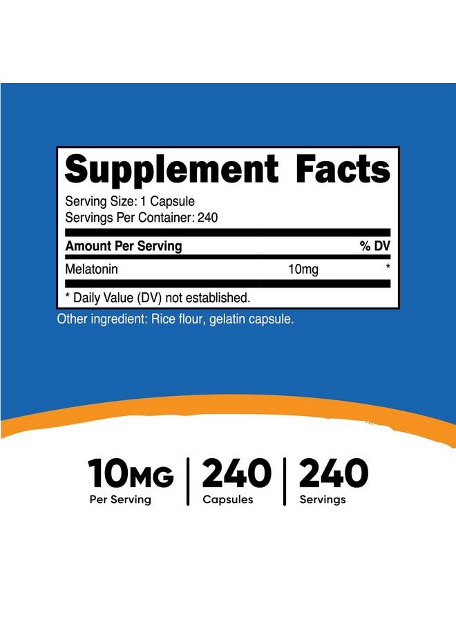 نيوتريكوست ميلاتونين ١٠ ملغ، ٢٤٠ كبسولة، غير معدلة وراثيًا وخالية من الغلوتين - Image 2