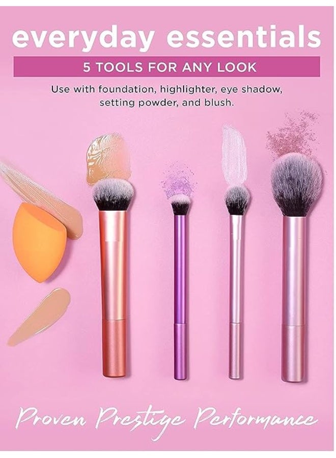 Everyday Multi-Purpose Makeup Brush Set, Ideal for All Skin Types, Perfect for Daily Use, with a Variety of Vibrant Colors and Ergonomic Design for All Makeup Needs - Image 2