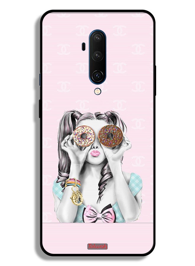 Tolwak OnePlus 7T Pro 5G Protective Case Cover Holding Two Donuts  - Image 2