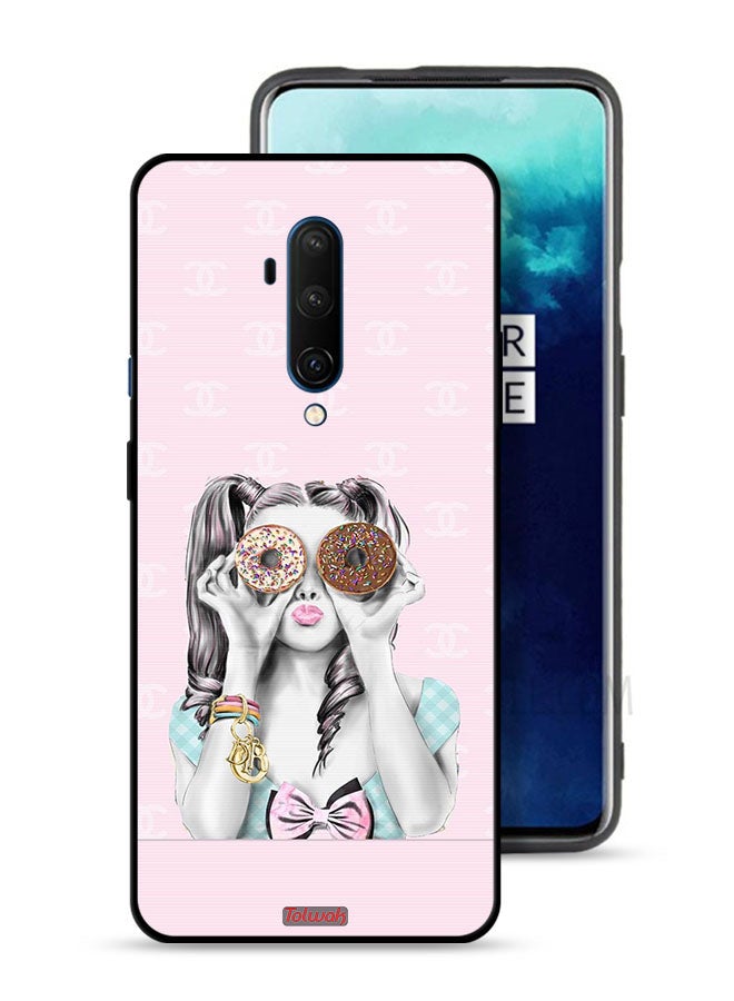 Tolwak OnePlus 7T Pro 5G Protective Case Cover Holding Two Donuts  - Image 1