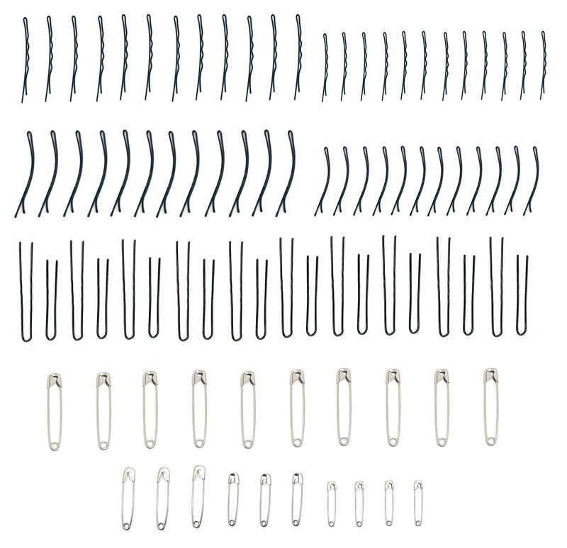 Out of the Box Out of Box Combo Pack – 24 Bobby Pins, 24 Side Clips, 20 Juda Pins, 10 Big Safety Pins & 10 Mixed Size Safety Pins | Hair & Back Accessories (Pack of 88) - Image 2