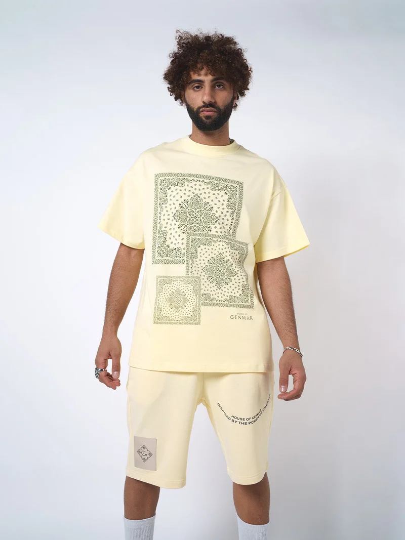 هاوس اوف سينمار Yellow Short With Power Of Dreams Print