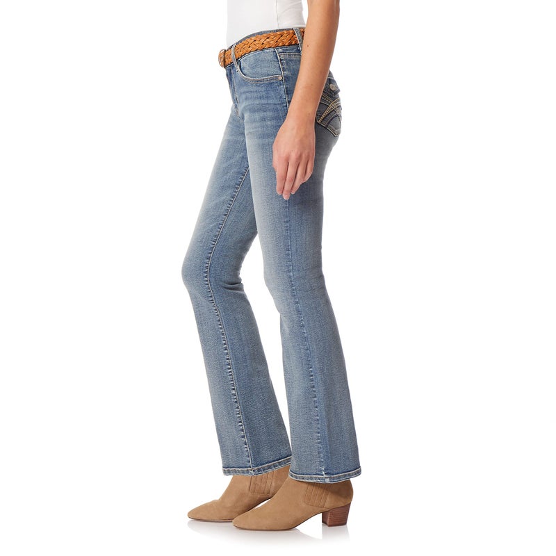 WallFlower Jeans for Women Legendary Slim Bootcut Mid-Rise Belted Insta Stretch Juniors Jeans, Tiffany, 13 - Image 3