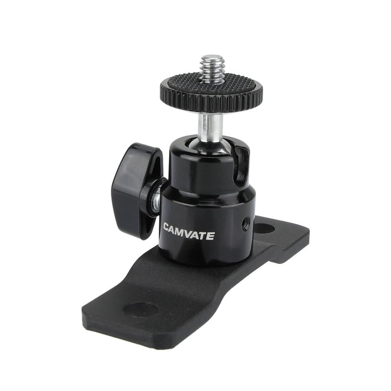 CAMVATE CAMVATE 1/4"-20 Ball Head with Bottom Pedestal Mount for Monitor/Surveillance System Support - 2324 - Image 1
